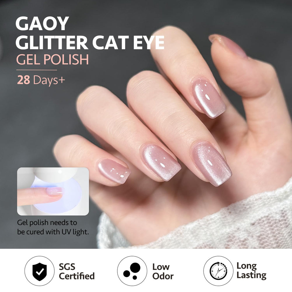 GAOY conjunto de 16 ml gel ojo-gato con imán para uso en casa.