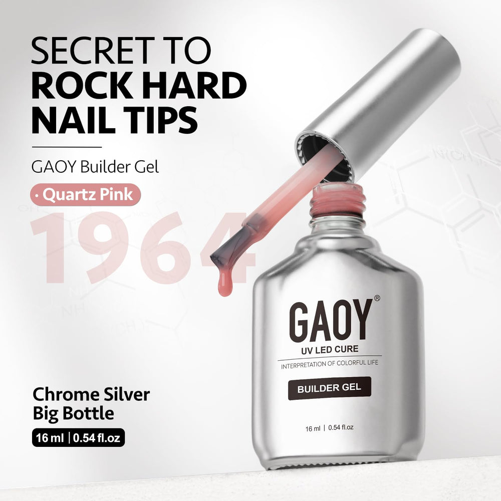 GAOY gel builder rosa cuarzo, mostrado para uso doméstico elegante.