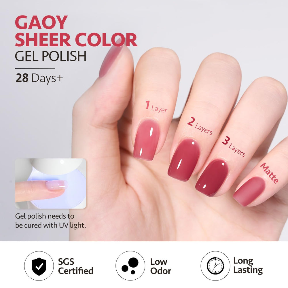 GAOY Curado con UV/LED en 60 segundos, secado rápido para maniDIY.