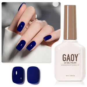 GAOY esmalte gel azul profundo, botella de 16 ml lista para manicura en casa