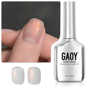 GAOY Gel Brillo: esmalte gel claro con destellos para un acabado luminoso en casa