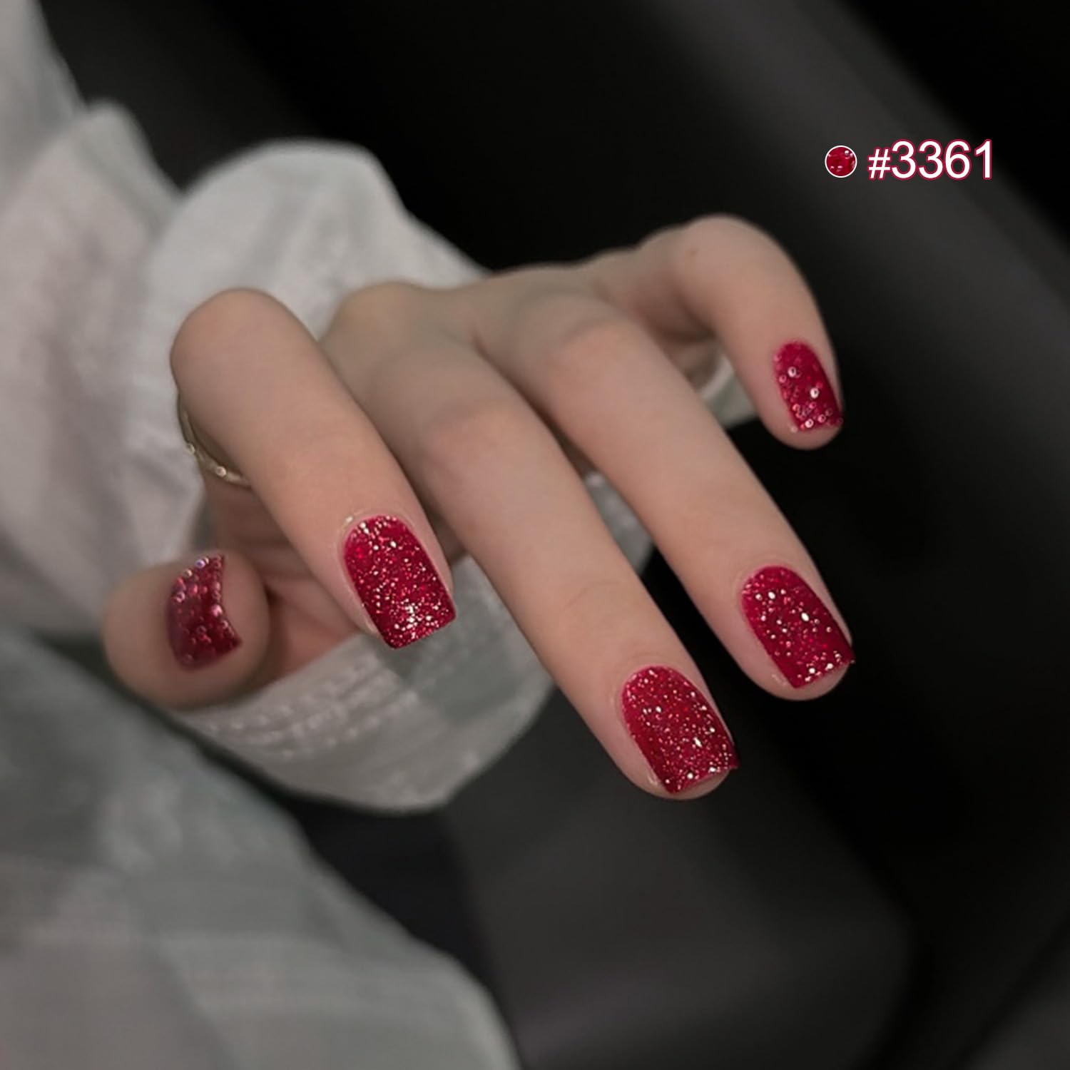 GAOY Esmalte gel glitter rojo, concentración de curado UV, rápido y seguro