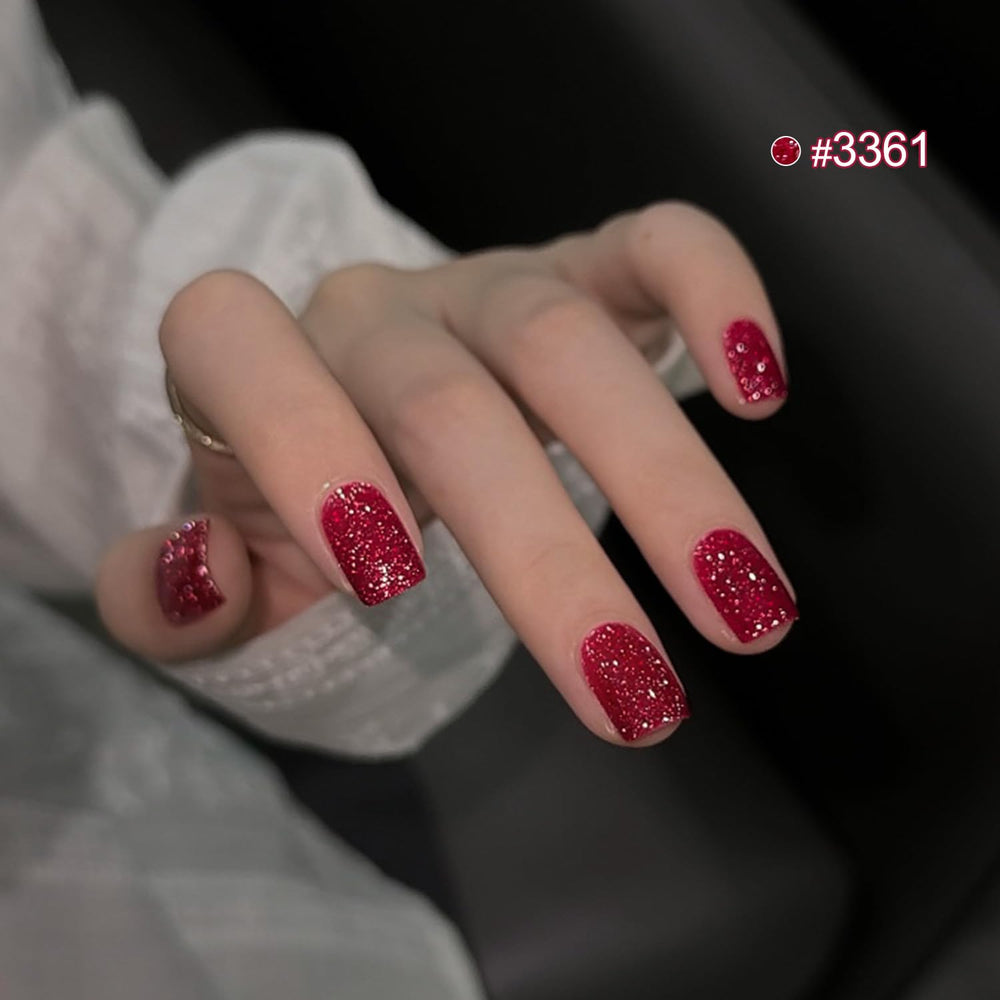 GAOY Esmalte gel glitter rojo, concentración de curado UV, rápido y seguro