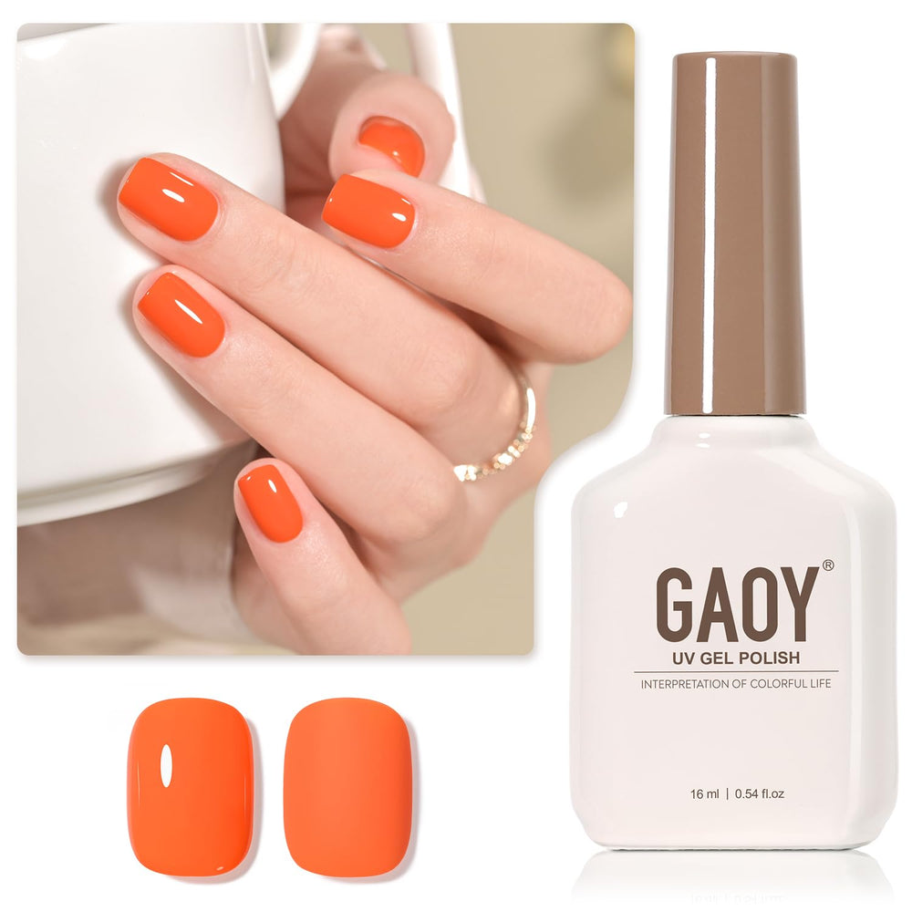 GAOY esmalte gel naranja con bote de 16 ml para manicura en casa