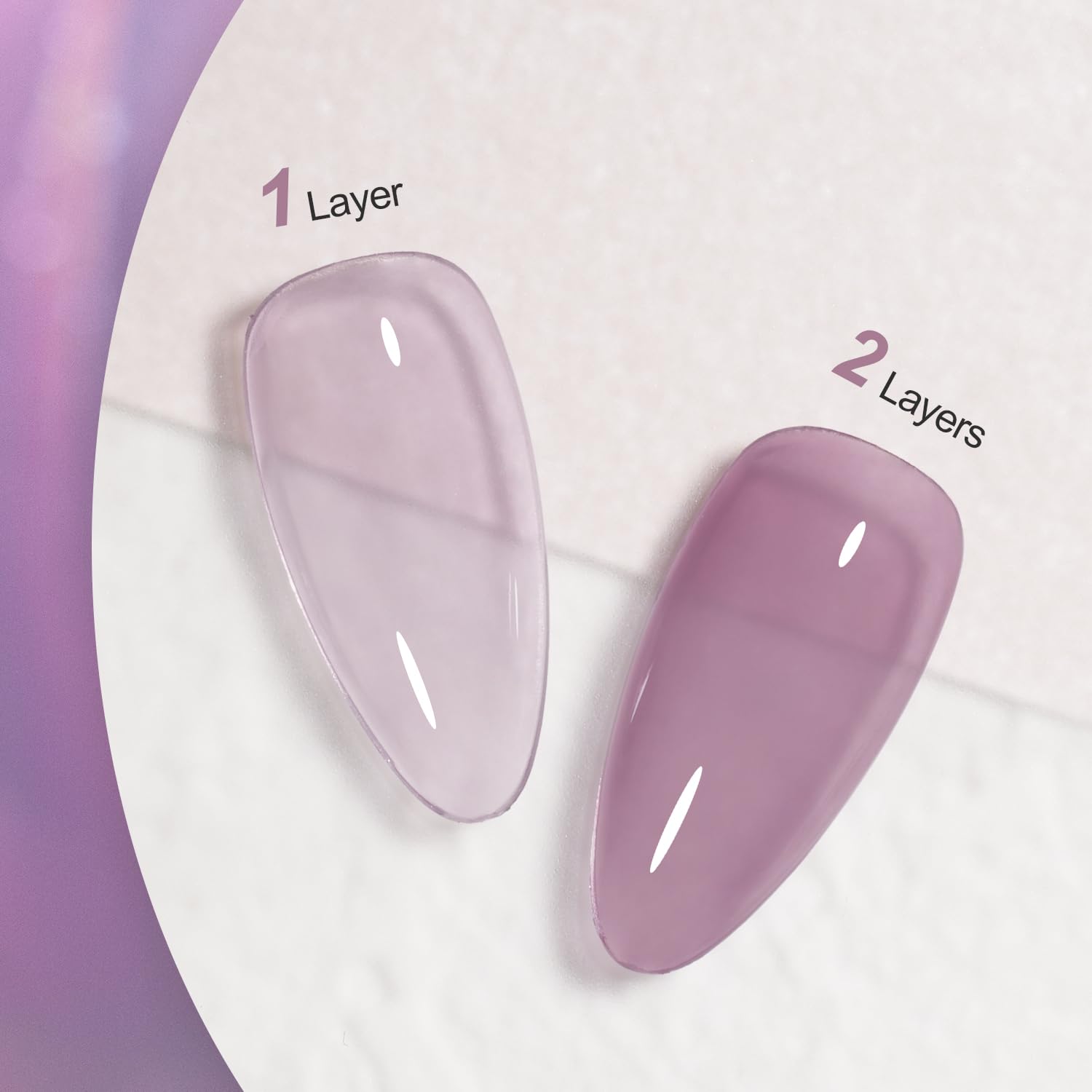 GAOY Jelly Nude Purple gel libre de toxinas con olor más suave para uso doméstico.