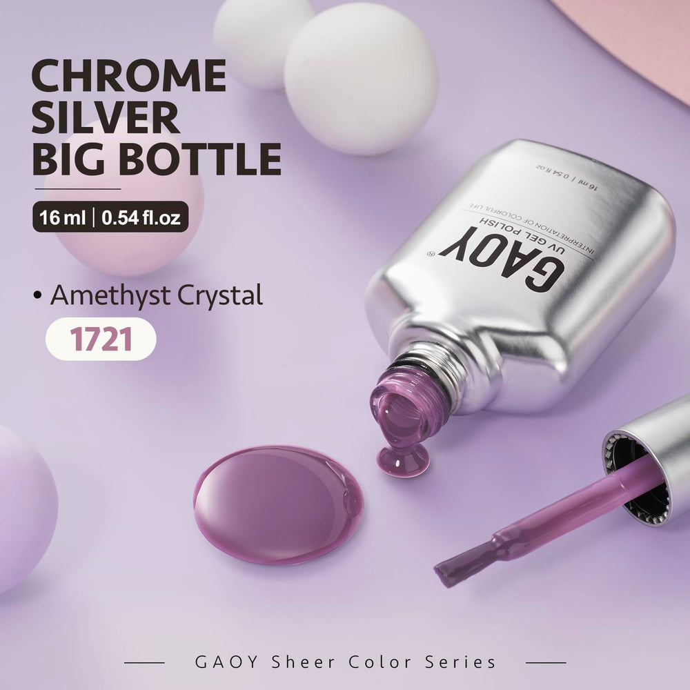GAOY Jelly Nude Purple ideal para looks nude morados en uñas.