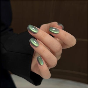 GAOY Esmalte gel ojos de gato verde de 16 ml, ideal para manicura en casa.