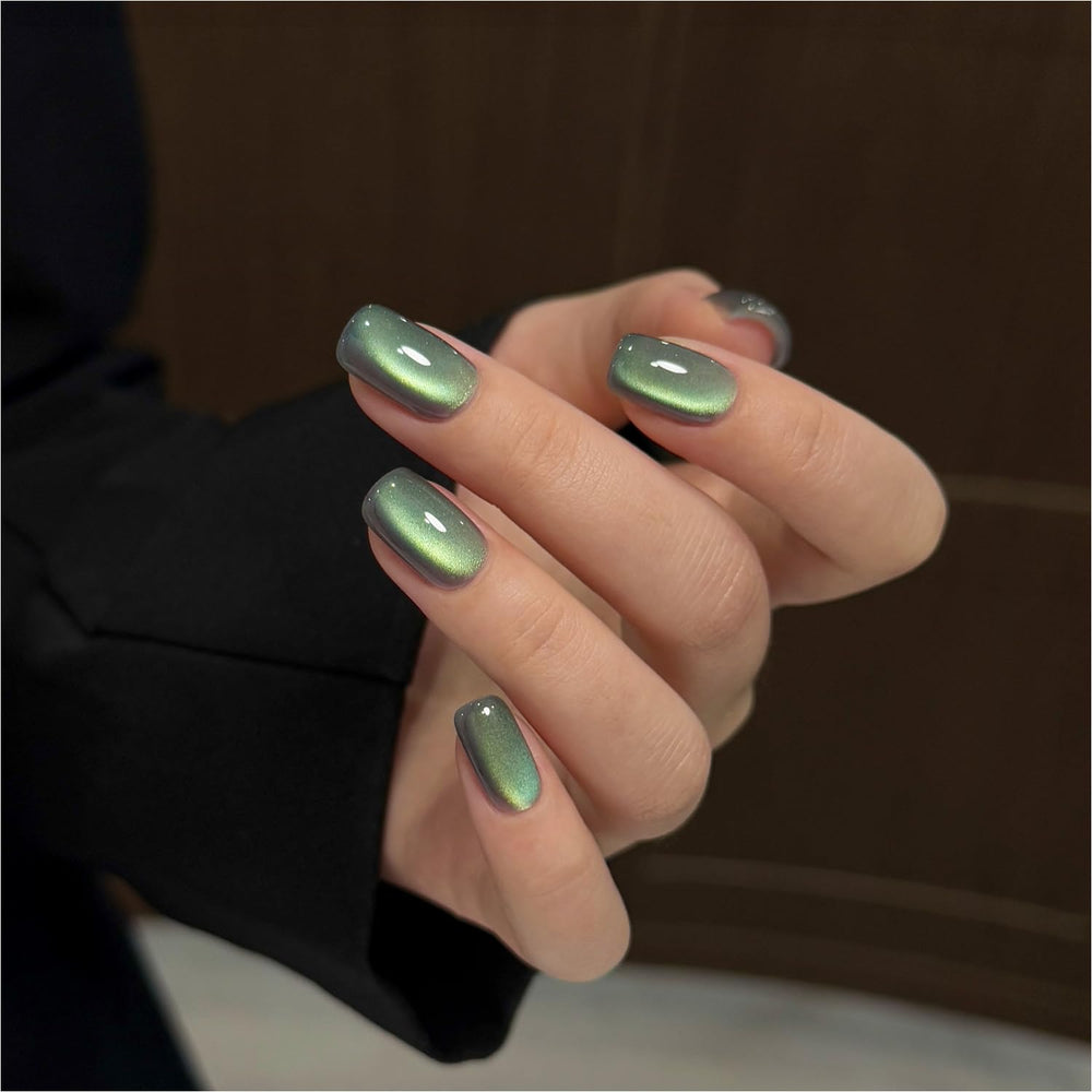 GAOY Esmalte gel ojos de gato verde de 16 ml, ideal para manicura en casa.