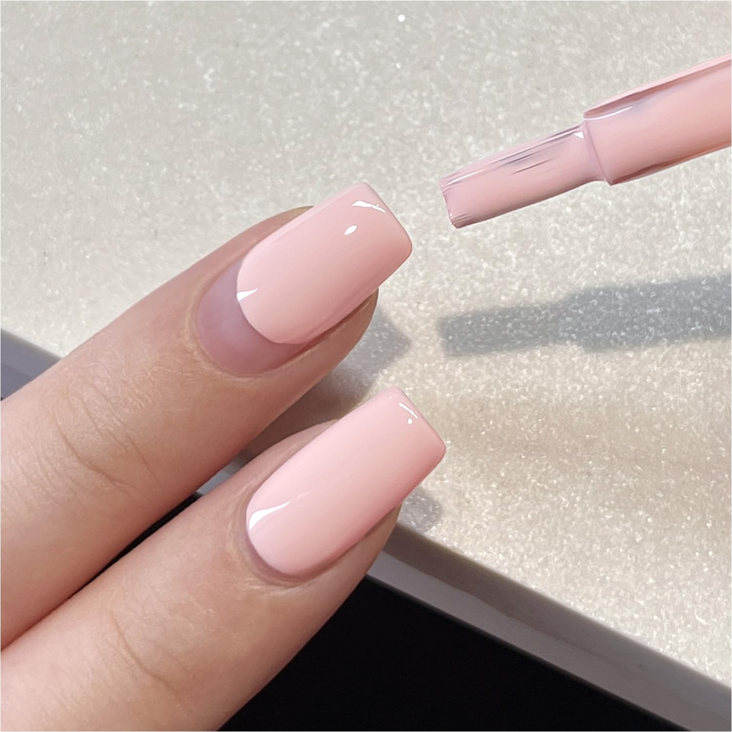 GAOY esmalte gel rosa 3082 en bote para manicura en casa