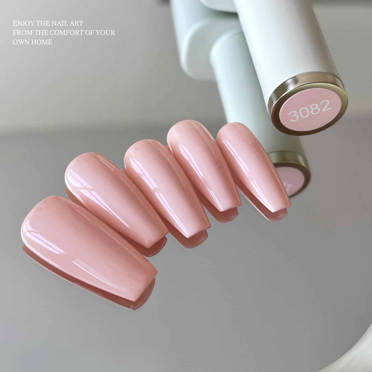 GAOY esmalte gel rosa, aplicación de dos capas para color intenso