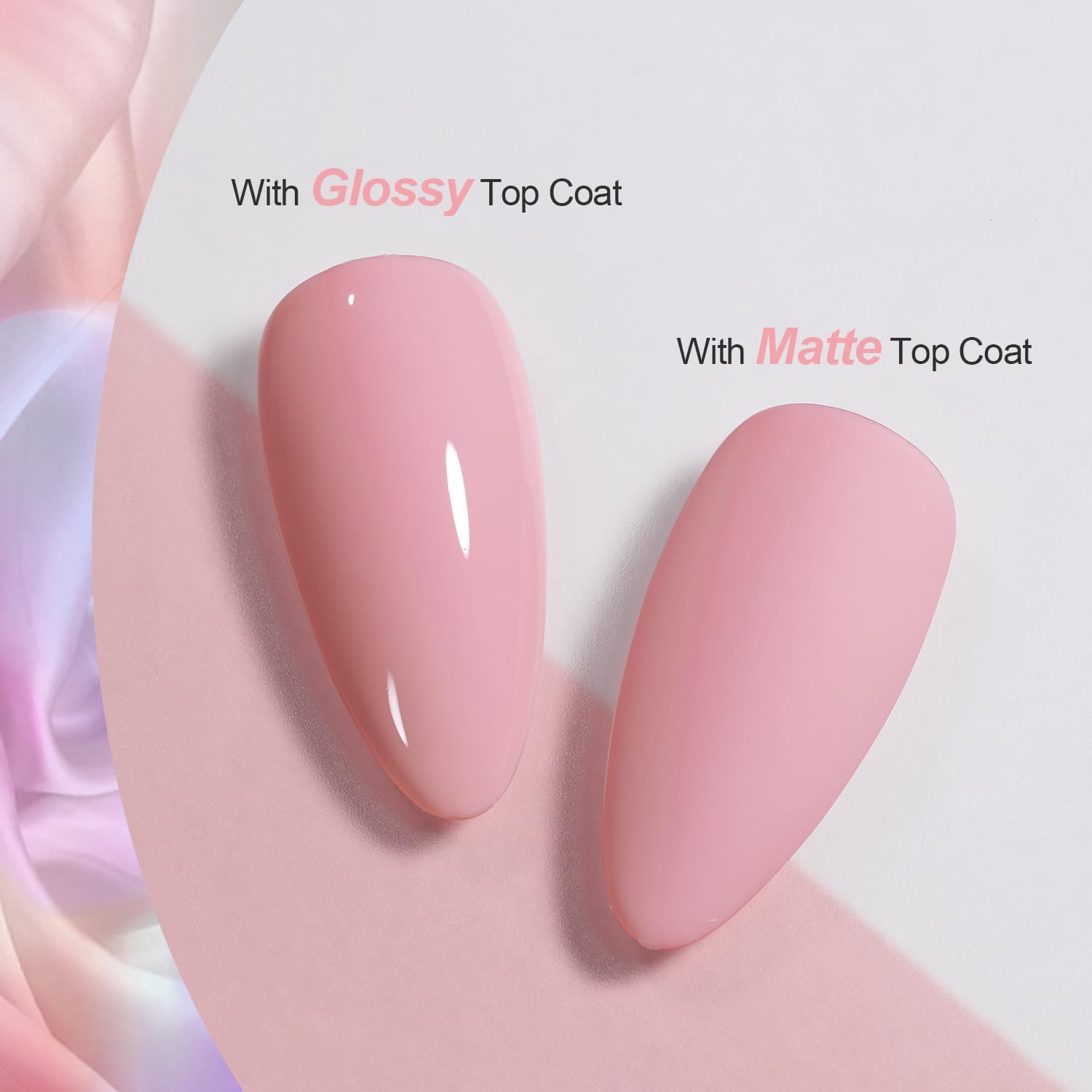 GAOY esmalte gel rosado macaron 1034 para un acabado elegante.