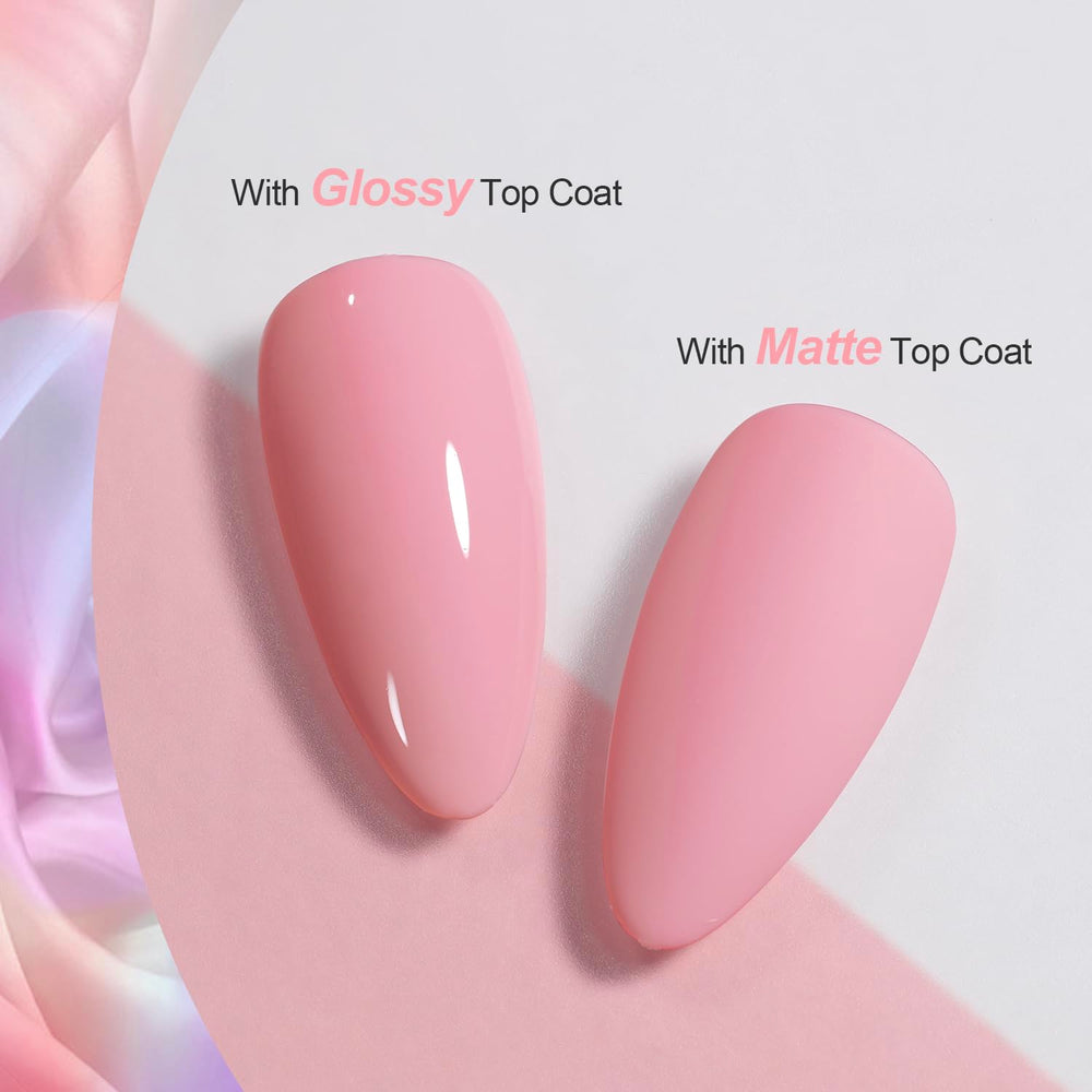 GAOY esmalte gel rosado macaron 1034 para un acabado elegante.