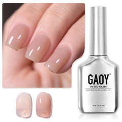GAOY Esmalte gel translúcido, botella visible para capas suaves