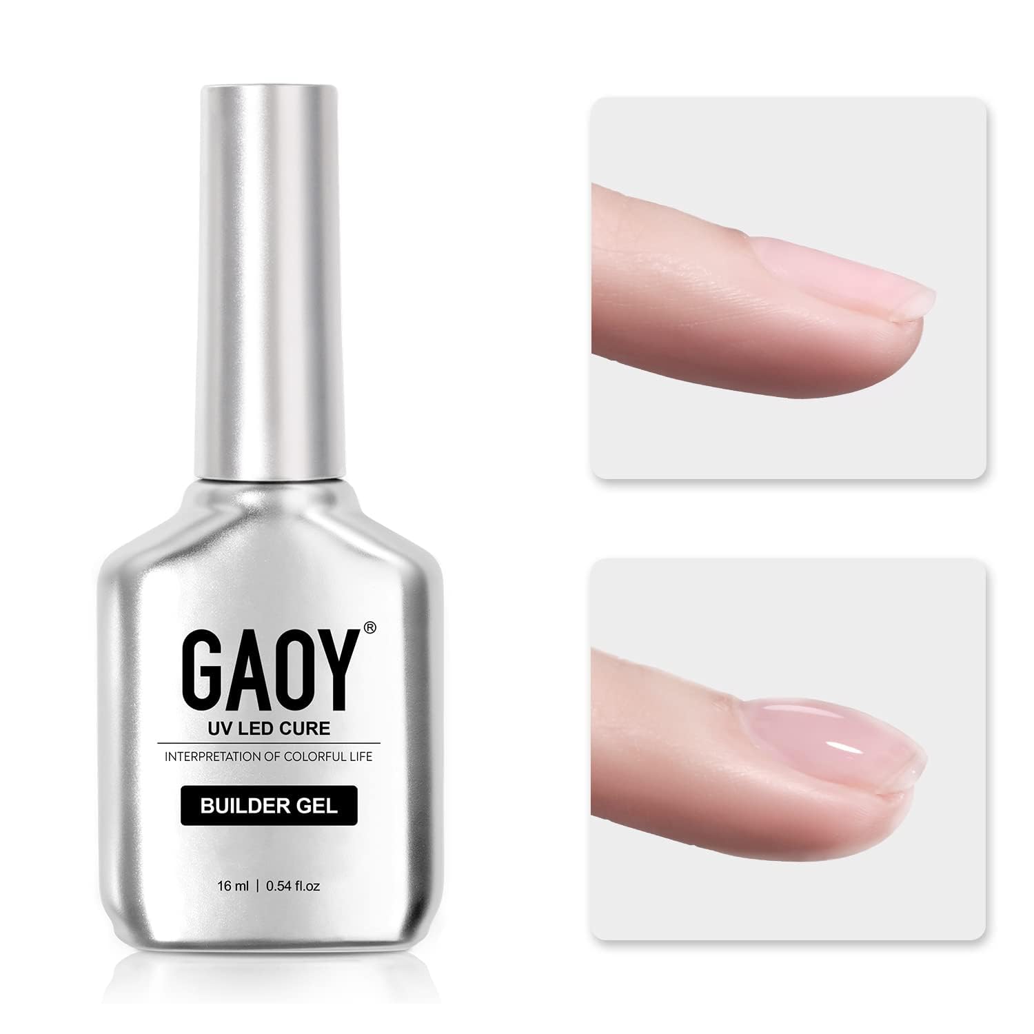 GAOY gel constructor uñas en botella de 16 ml para uñas fuertes y duraderas.