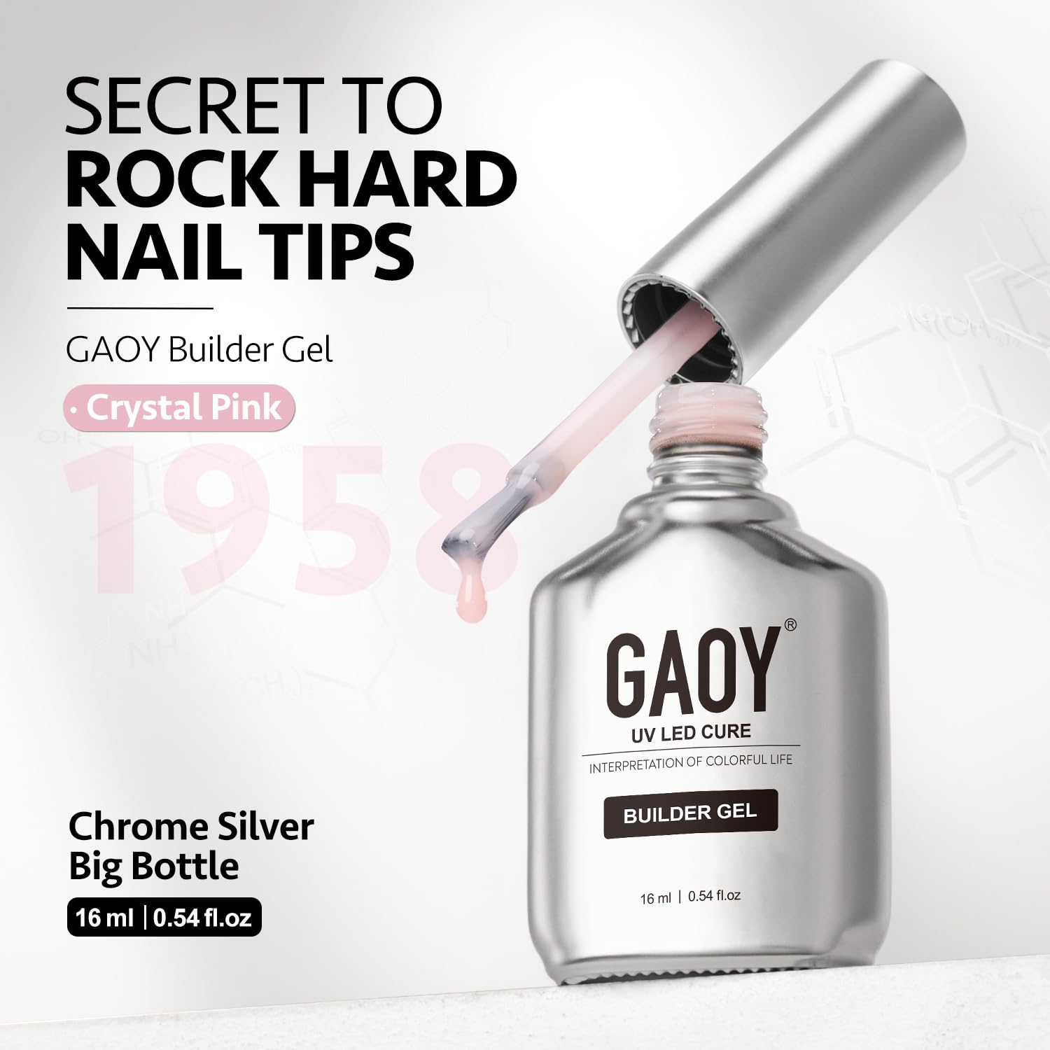 GAOY gel constructor uñas: contenido del paquete, 1 bote incluido.