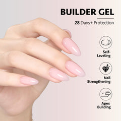 GAOY gel de construccion 6 colores, mano con uñas esmaltadas