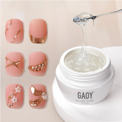 GAOY gel esculpante 3D para uñas, base para diseños 3D con acabado liso.