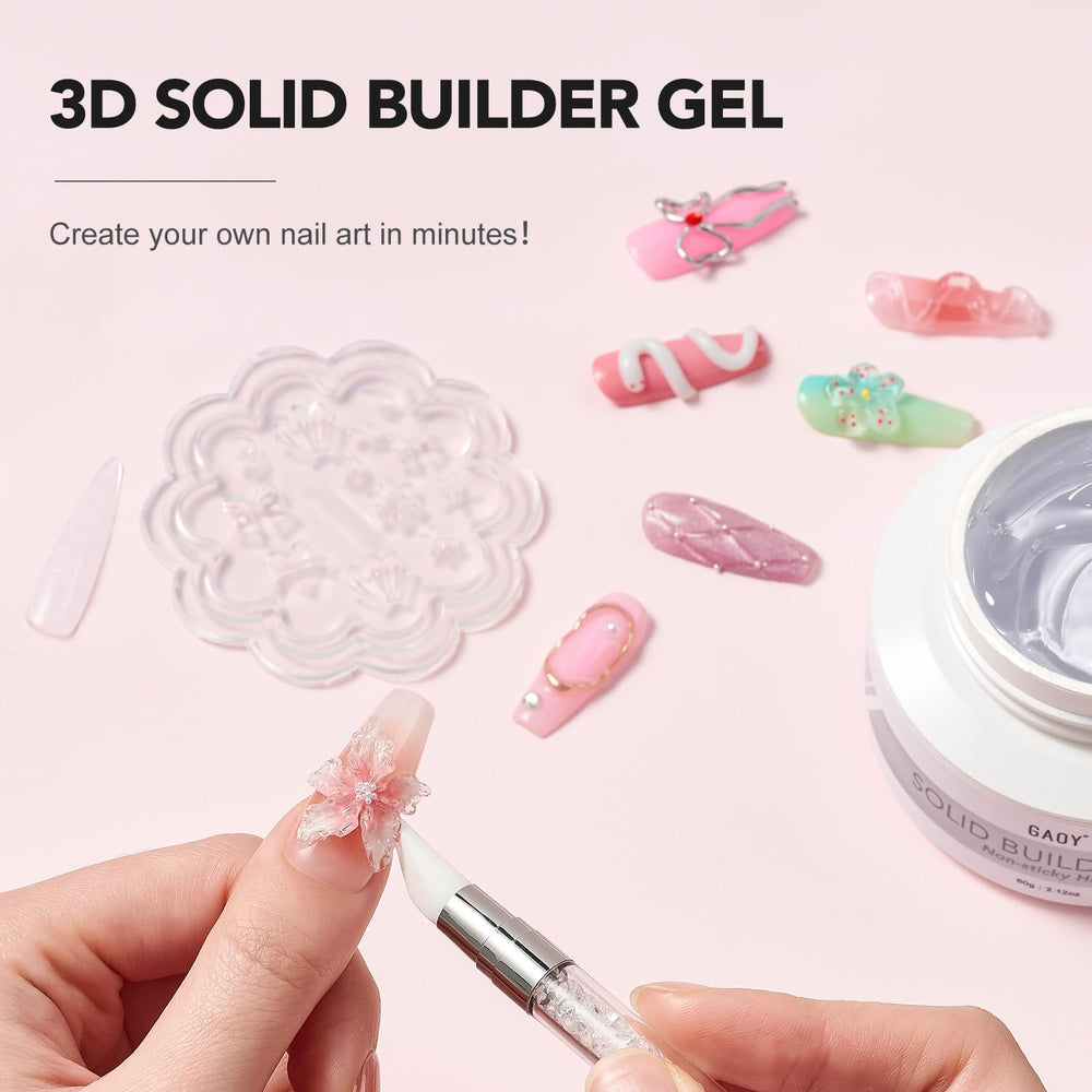 GAOY gel para extensión de uñas, rápida aplicación y acabado limpio.