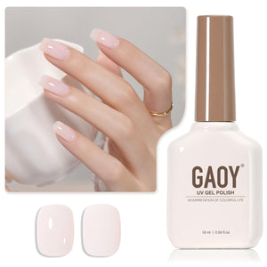 GAOY Jelly Nude Gel, botella en primer plano, ideal para uñas en casa.