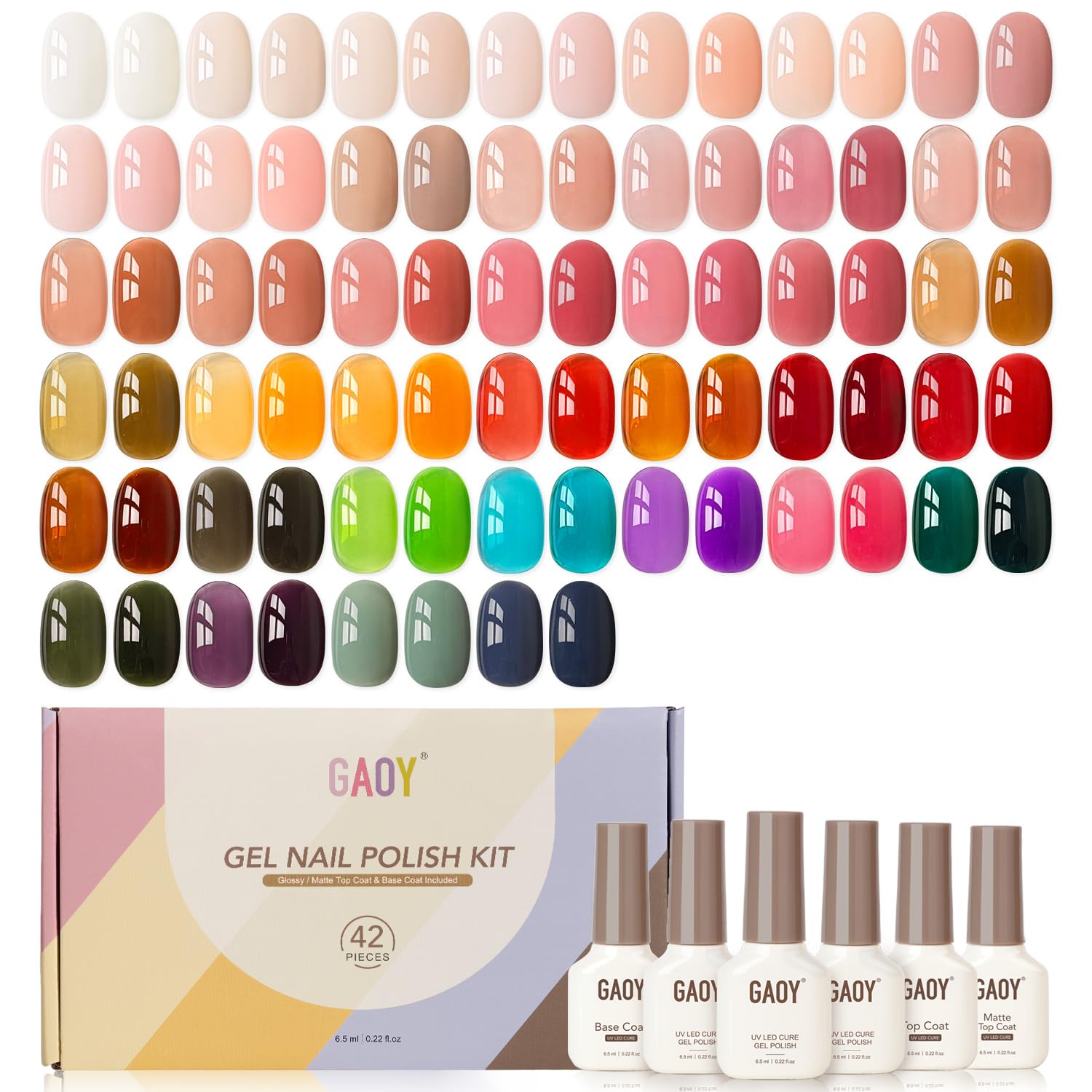 GAOY kit gel para uñas, conjunto completo para manicuras en casa.