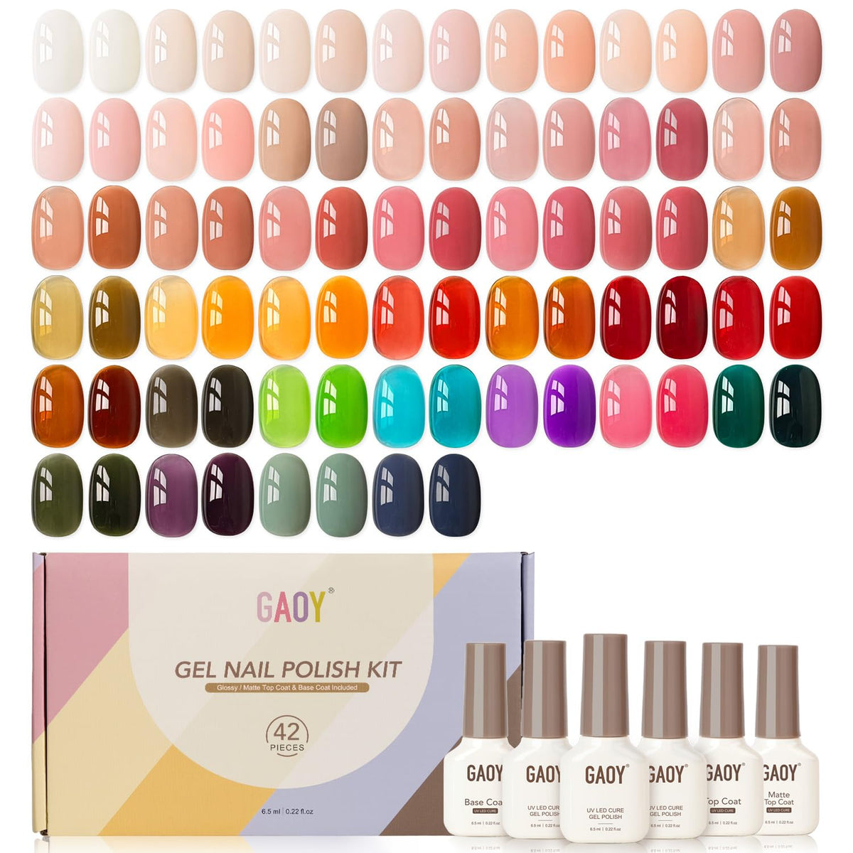 GAOY kit gel para uñas, conjunto completo para manicuras en casa.