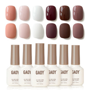 GAOY Mauve: set de esmaltes gel con acabado brillante para uñas elegantes.