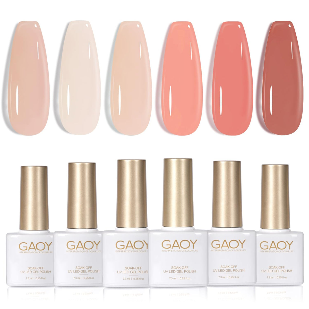 GAOY Milky Pink Jelly Set muestra tono translúcido para crear nude natural