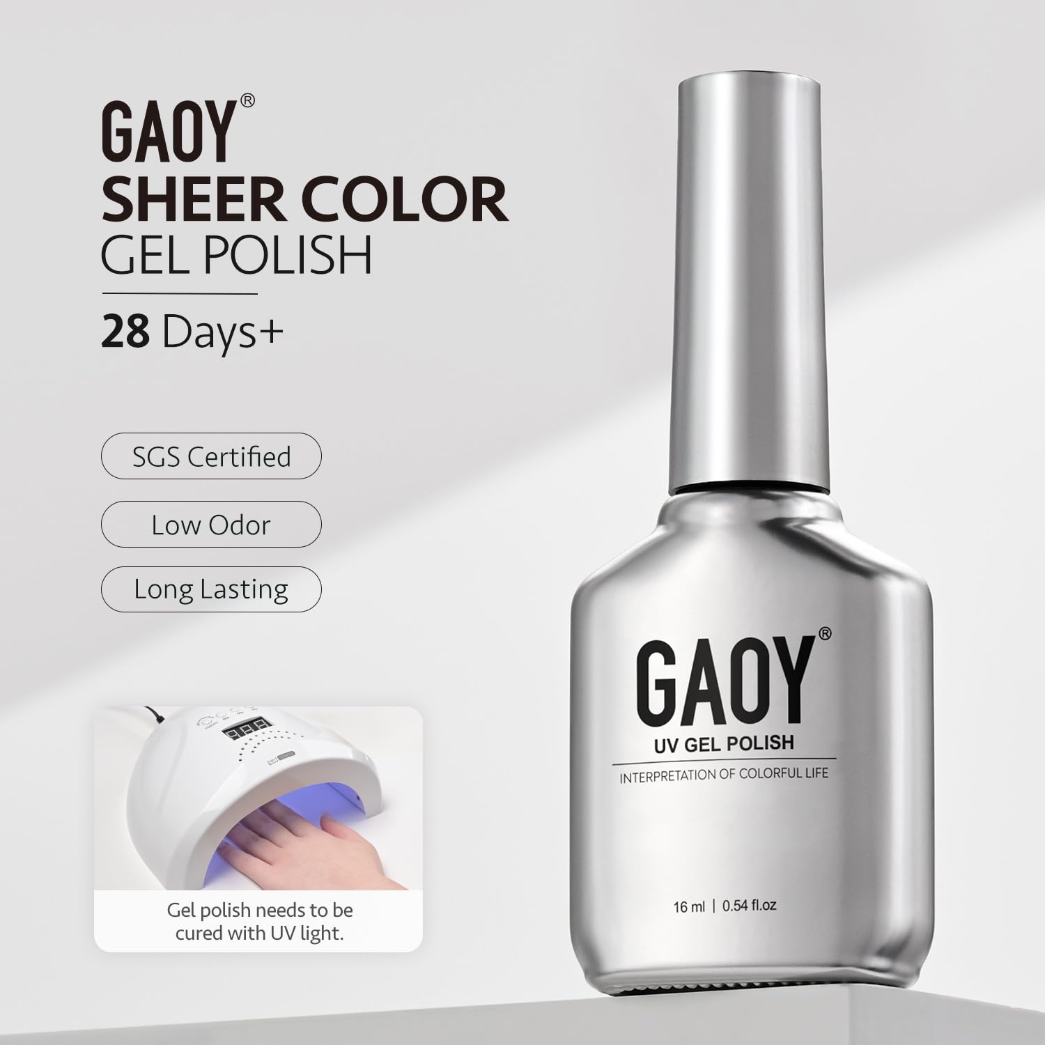 GAOY Nude Jelly Gel acabado translúcido que permite capas variables.