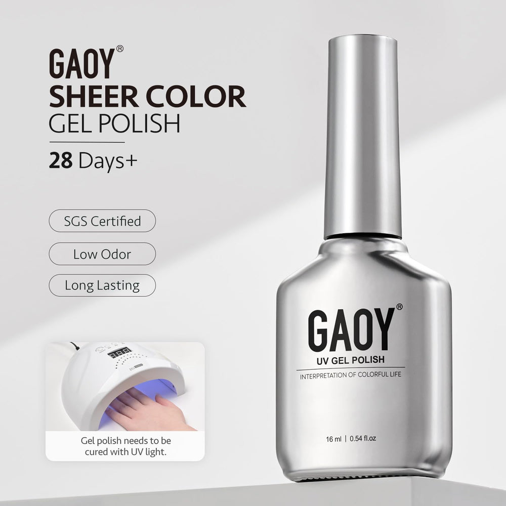 GAOY Nude Jelly Gel acabado translúcido que permite capas variables.