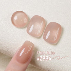 GAOY Nude Jelly Gel, aplicar-capas: permite construir color desde translúcido hasta opaco en casa.