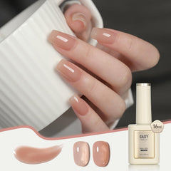 GAOY Nude Jelly Gel, bote-16ml: acabado suave y translúcido para uñas naturales en casa.