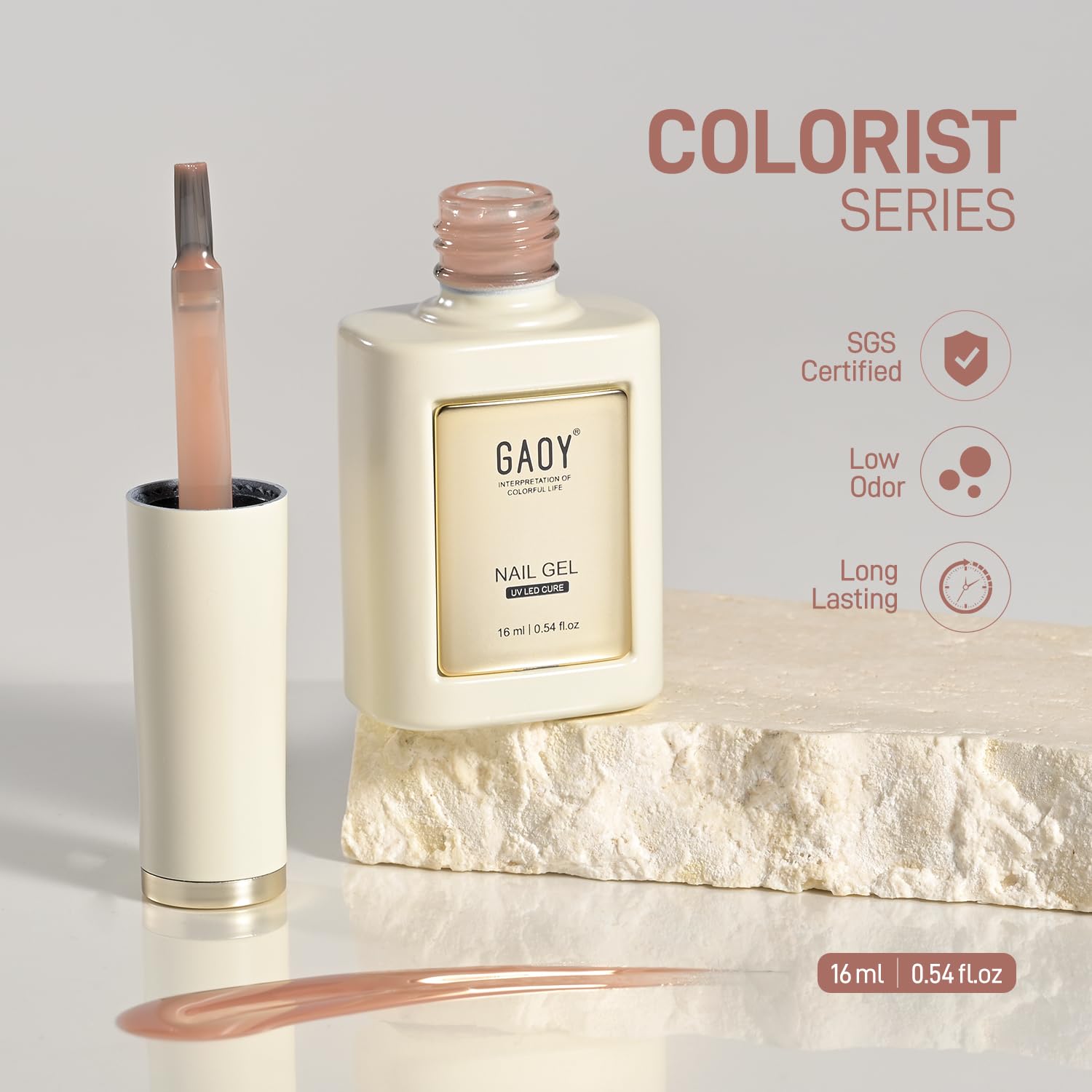 GAOY Nude Jelly Gel, envase-botella-grande: gran volumen para más looks en casa.