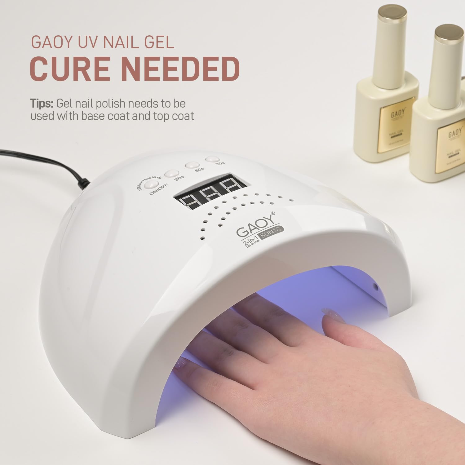 GAOY Nude Jelly Gel, textura-nail-bed: preparación de uñas para mejor adherencia.