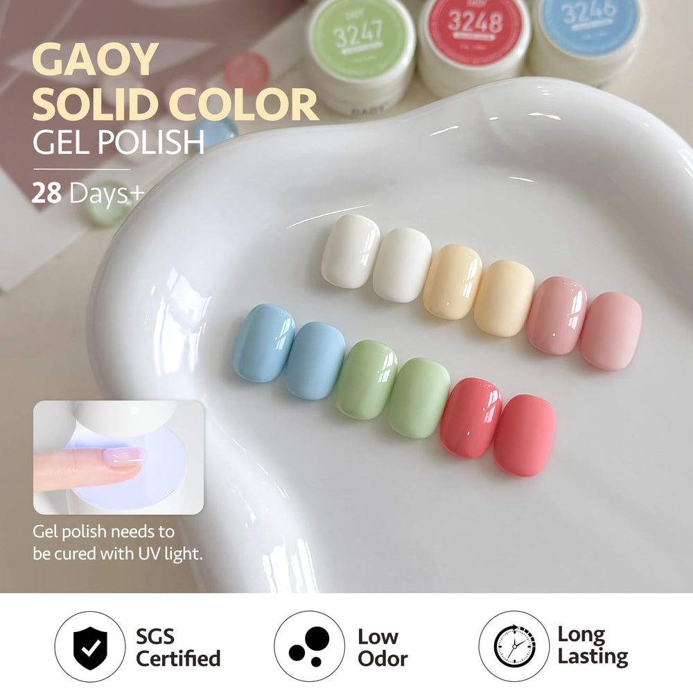 GAOY esmalte gel crema tono suave para acabado elegante