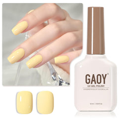 GAOY Pastel Gel Lemon Pie en botella de 16 ml para manicura duradera.