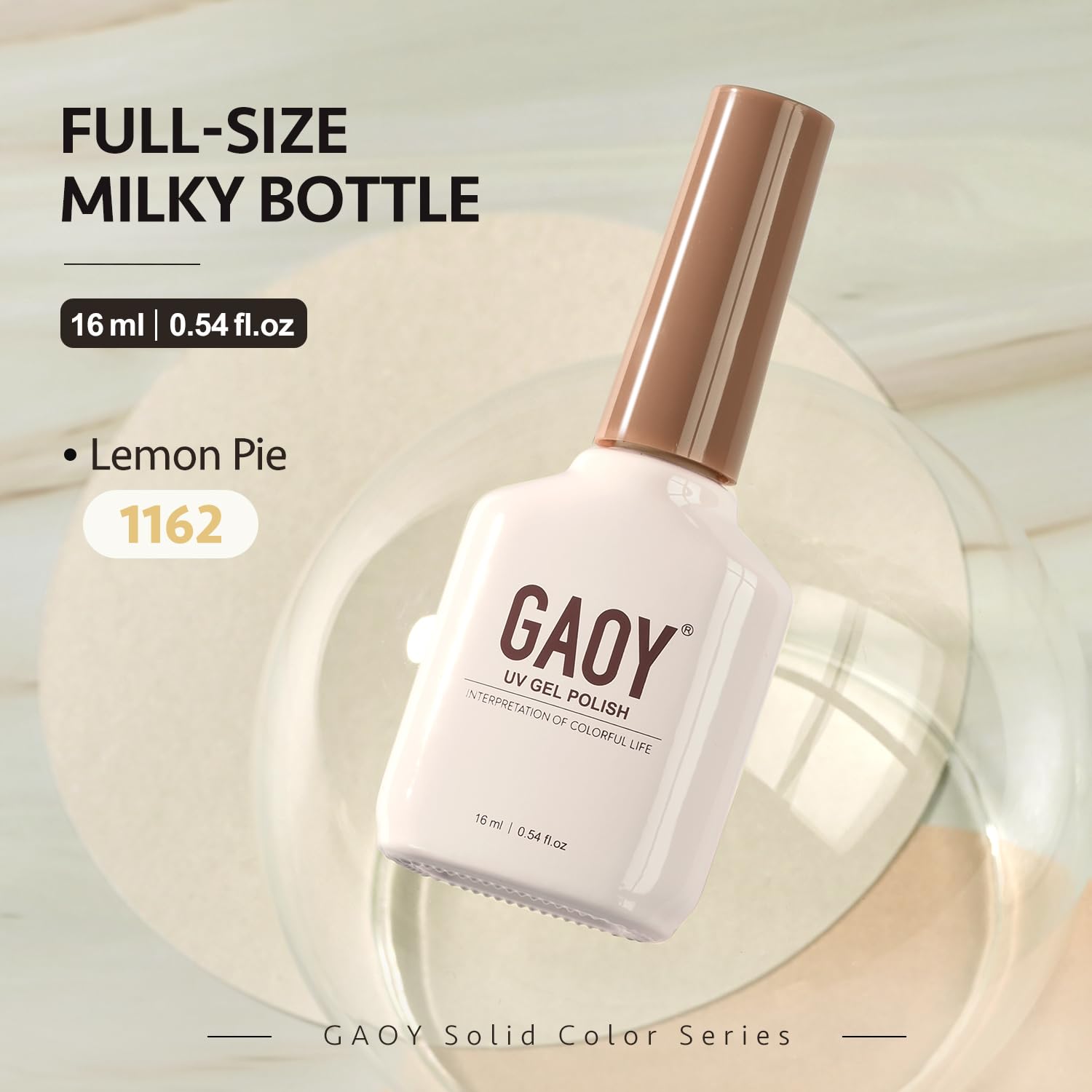 GAOY Pastel Gel Lemon Pie envase de 16 ml para pruebas.