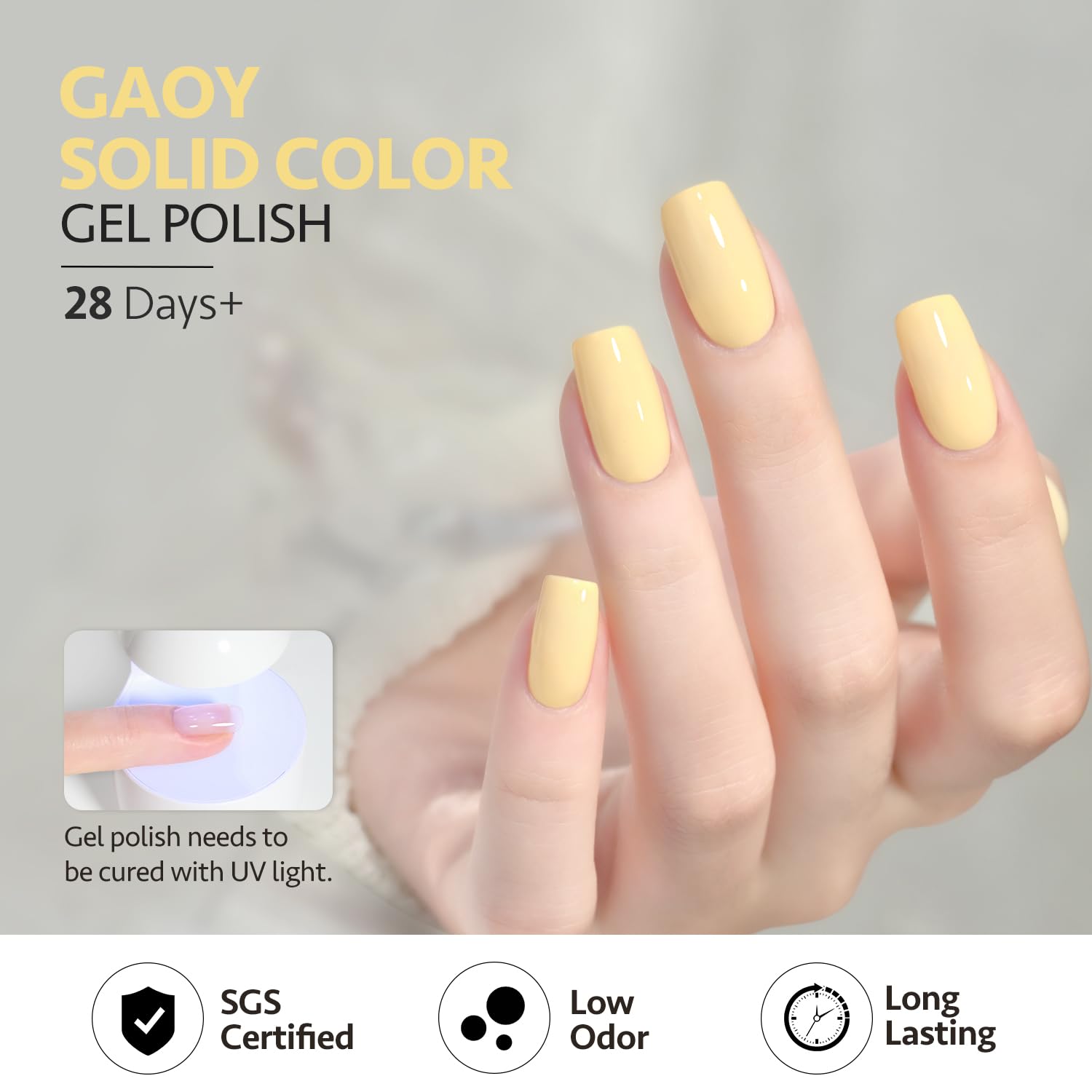 GAOY Pastel Gel Lemon Pie kit de manicura para casa.