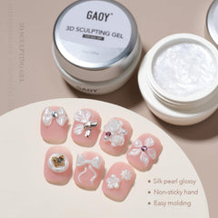 GAOY Pearl 3D: textura perlada para esculturas duraderas de uñas.