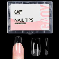 GAOY tips de uñas gel mediano cuadrados, cobertura total para un aspecto natural
