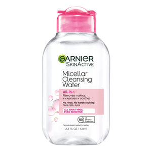 Botella de Garnier Agua Micelar de 100 ml para uso diario.