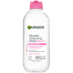 Garnier Agua Micelar Hidratante: botella visible para limpieza suave.