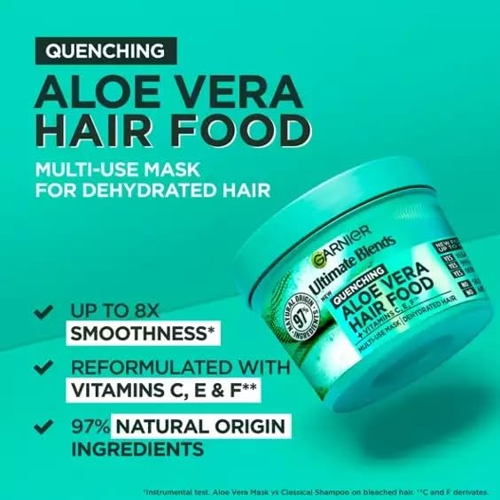 Garnier Fructis Aloe Vera Hair Food, brillo suave y tacto natural.