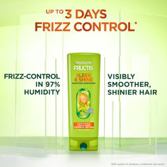Condicionador Garnier Fructis en bote: controla el frizz en humedad.