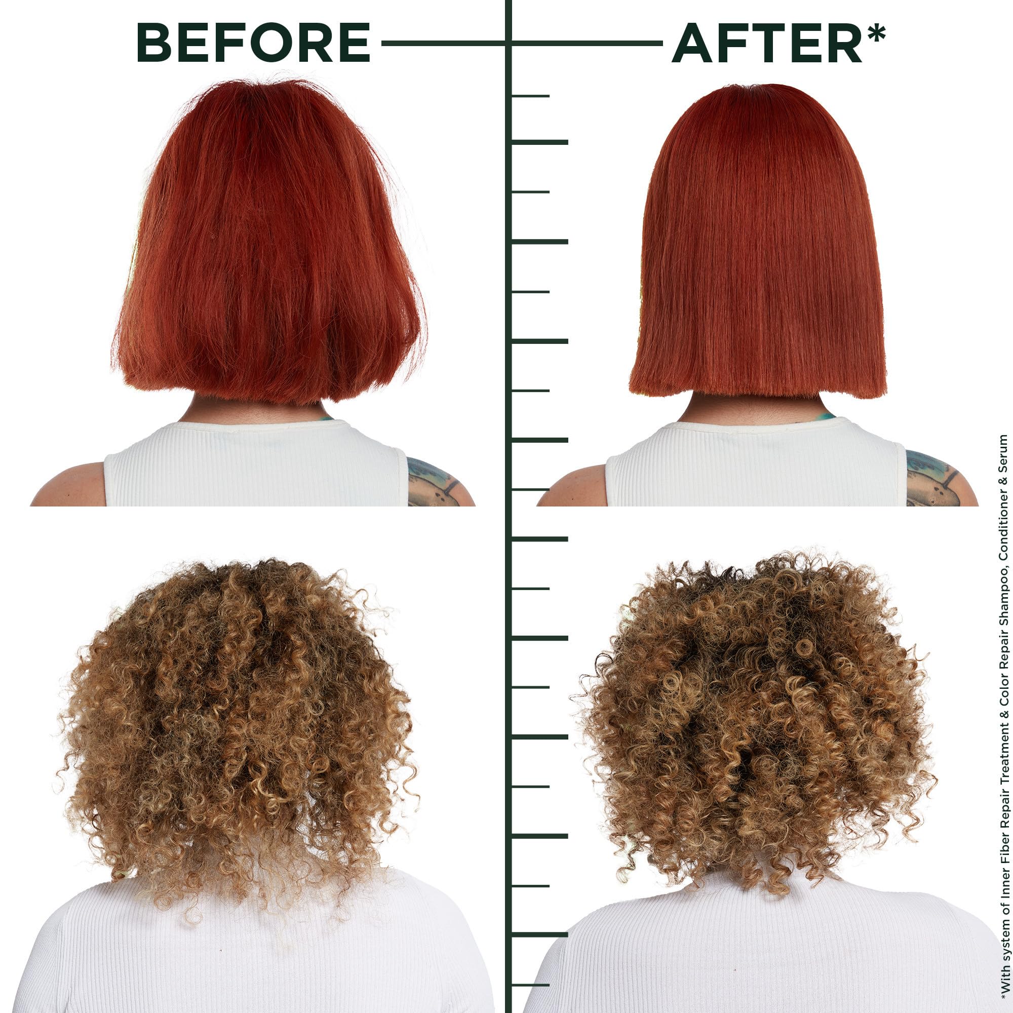 Aplicación en cabello, distribución de reparación y brillo.