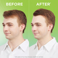 Garnier Fructis Style Pure Clean: peinado con brillo natural tras aplicar la pasta