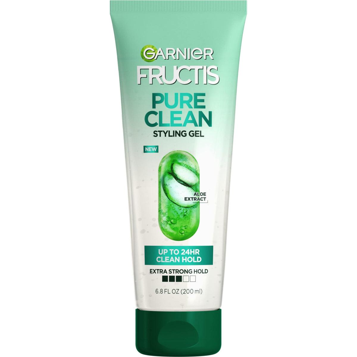 Garnier Fructis Style Pure Clean Gel: botella visible para un peinado con agarre firme todo el día.