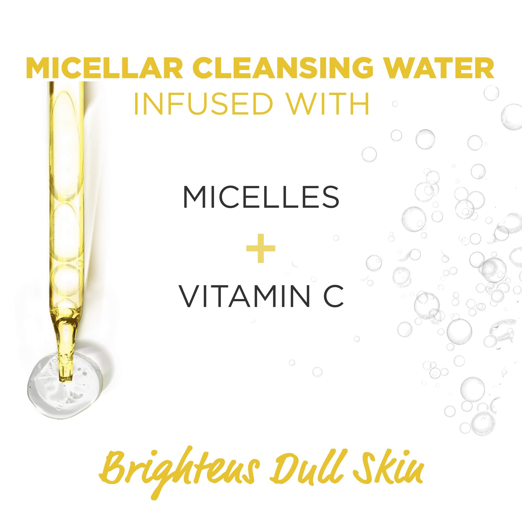 Garnier Micelar Vitamina C, textura suave, sensorial agradable en la piel.