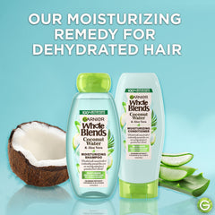 Garnier Whole Blends champú coco agua aloe espuma suave para cabello limpio y ligero