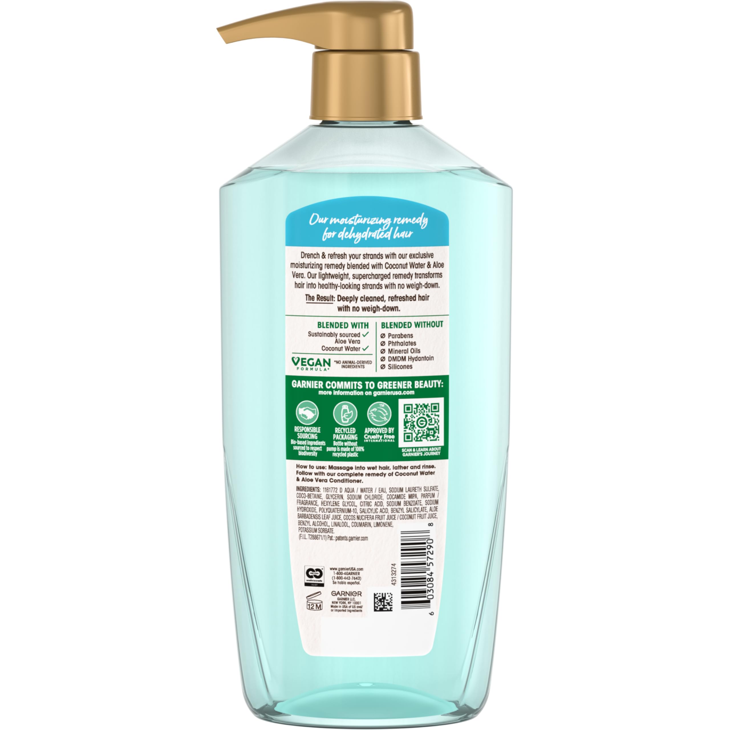 Garnier Whole Blends champú coco agua aloe ingredientes naturales para uso diario