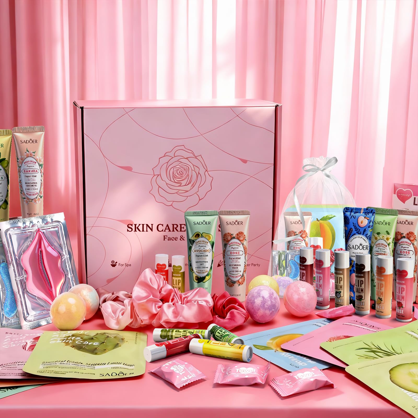 GARPGONA toallitas y bolsas: regalo organizado para fiesta de spa